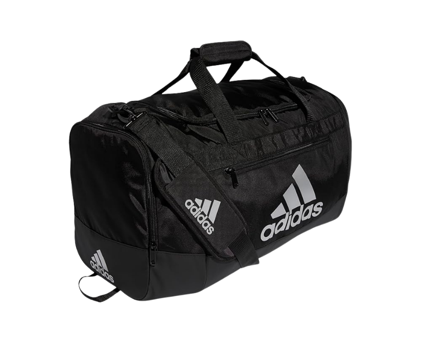 23 Adidas Defender4 Duffel Bag in Black and Silver - Image 1
