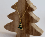 Christmas Tree Enamel Necklace - Image 
