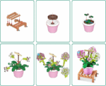 MAX Premium Garden Pot Plants Building Bricks Collection - Image 