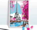 HappiHobbi Paint And Frame Paint By Numbers Spring Paris - Image 