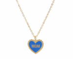 Mom Heart Enamel Necklace - Image 