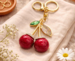Cherry Crystal Keychain Charm - Image 