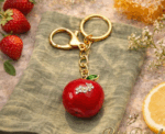 Chic Apple Charm Keychain - Image 