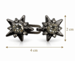 Star Rhinestone Waist Adjusters Gold And Dark Silver - Image 