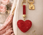 Sparkling Heart Charm Keychain - Image 