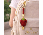 Strawberry Crystal Keychain - Image 
