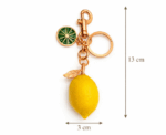Citrus Lemon Charm Keychain - Image 