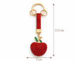Sparkling Apple Charm Keychain - Image 