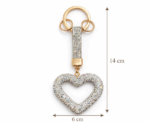 Sparkling Heart Charm Keychain - Image 