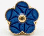 Enamel Flower Button Covers Dainty Floral Shirt Clips 1.5 Cm Brooch - Image 