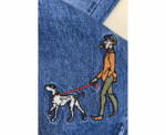 Embroidered Jeans In Blue - Image 