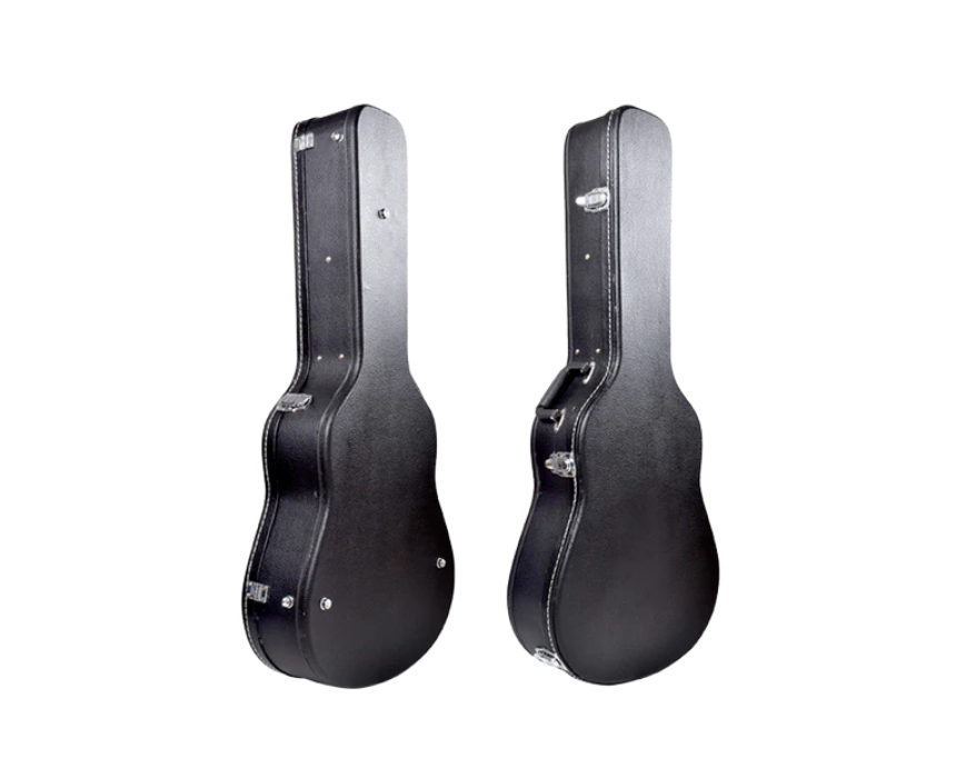 338 Hard-Shell Wooden Leather Case in Black - Image 1