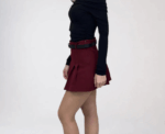 Skye Skort In Burgundy - Image 