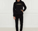 Karl Lagerfeld Signature Hoodie – Black & Gold - Image 