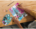HappiHobbi Paint And Frame Paint By Numbers Spring Paris - Image 
