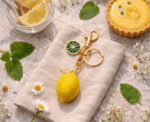 Citrus Lemon Charm Keychain - Image 