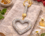 Sparkling Heart Charm Keychain - Image 