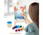 Painting Workshop Aquarelle Drawing Set With Wooden Easel - Image 