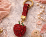 Sparkling Apple Charm Keychain - Image 