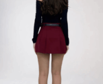 Skye Skort In Burgundy - Image 