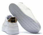 Guess - Ameria White & Gold Sneakers Women - Image 