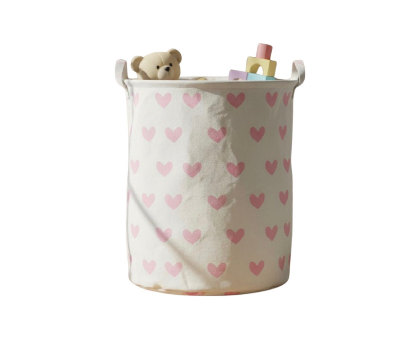 51 Hearts Printed Storage Basket - Image 1