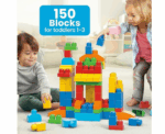 MEGA BLOKS First Builders Toddler Blocks Toys Set 150PCS - Image 