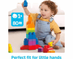 MEGA BLOKS First Builders Toddler Blocks Toys Set 80PCS - Image 