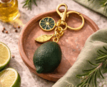 Citrus Lemon Charm Keychain - Image 