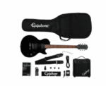 Epiphone Les Paul Electric Guitar Player Pack, 220V, Ebony - Image 