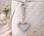 Sparkling Heart Charm Keychain - Image 