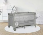 Asalvo Complet Duo Baby Playpen in Lion Grey - Image 