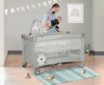 Asalvo Complet Duo Baby Playpen in Lion Grey - Image 