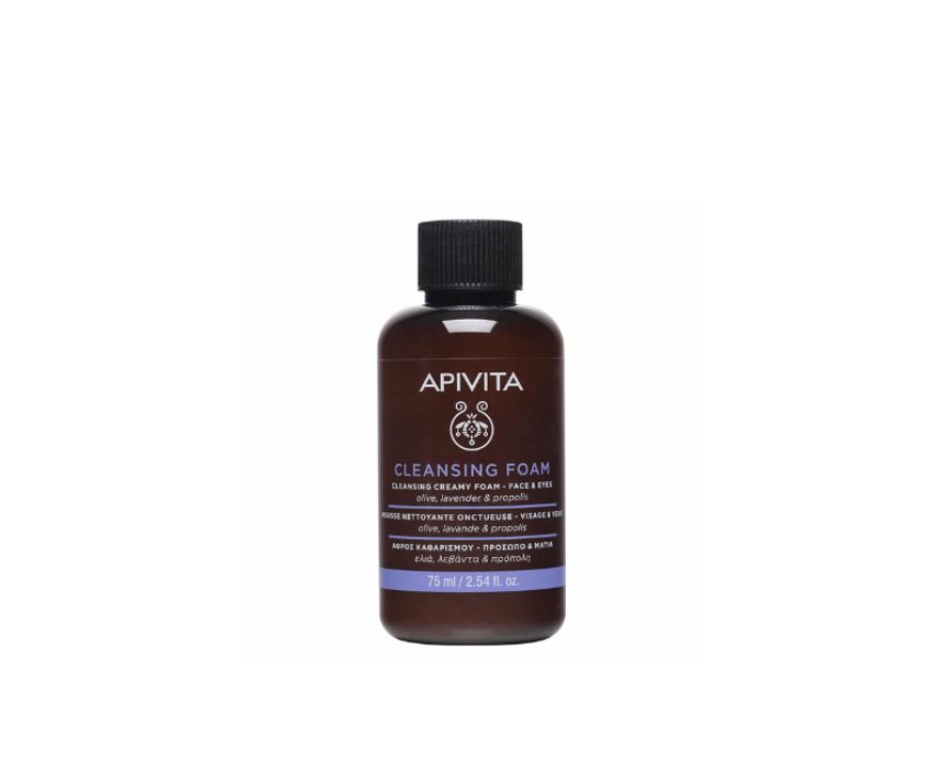 Apivita Cleansing Creamy Foam Face And Eyes Olive Lavender And Propolis 75ml Apivita Cleansing Creamy Foam Face And Eyes Olive Lavender And Propolis 75ml - Image 1