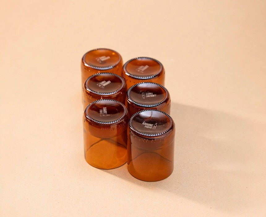 Arak-brown-Upcycled-Cup-set-of-6 It Is both Slim Short - Image 1