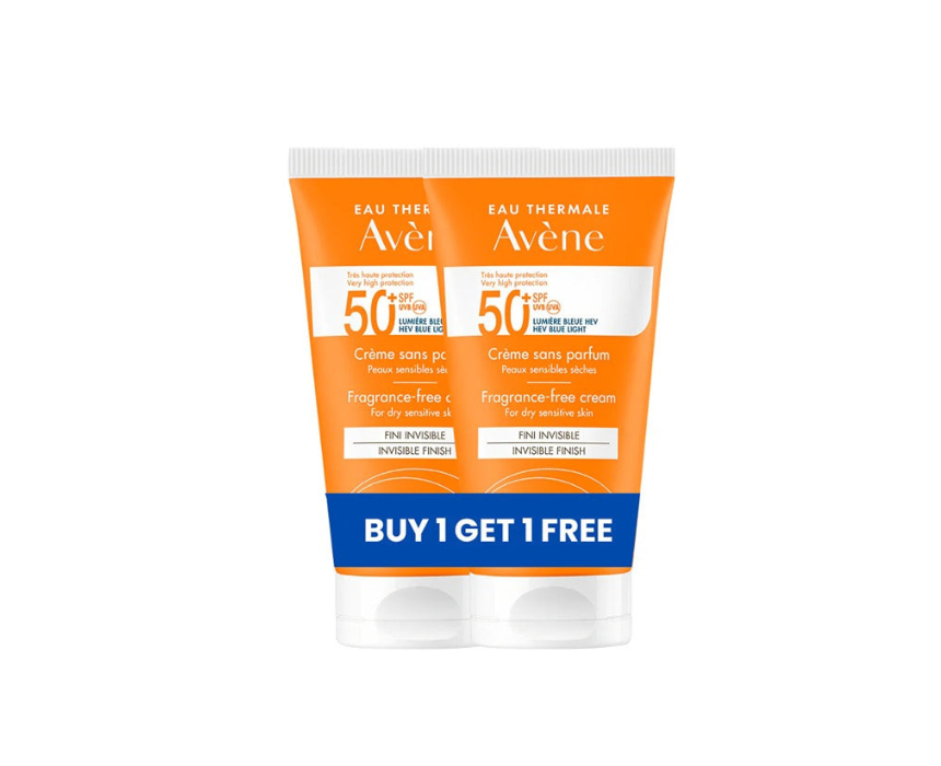 Avene Ecran Fragrance Free Cream SPF50+ Bundle 50 ml Avene Ecran Fragrance Free Cream SPF50+ Bundle 50 ml - Image 1