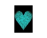 Black & Aqua Heart - Image 