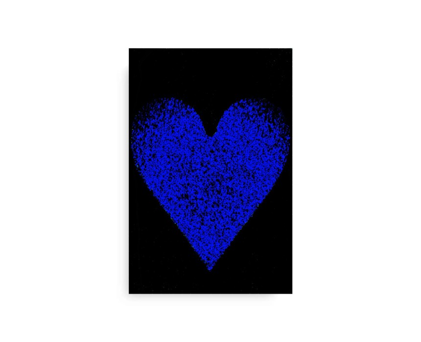 Black & Royal Blue Black & Royal Blue Heart - Image 1
