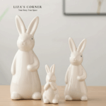 Ceramic Trio Bunnies - Image 