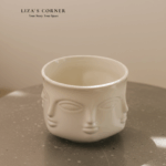 Face Design Ceramic Bowl - Image 