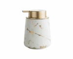 Marble & Gold Ceramic Soap Dispenser - Image 