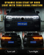 Dynamic LED Hood Light Strip – White & Amber DRL Signal - Image 