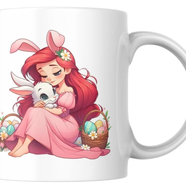 Easter Bunny Ears Princess Mug - Pink Ceramic Coffee Mug