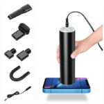 Portable Mini Car Vacuum Cleaner – Strong Suction, Long Cord | Black - Image 