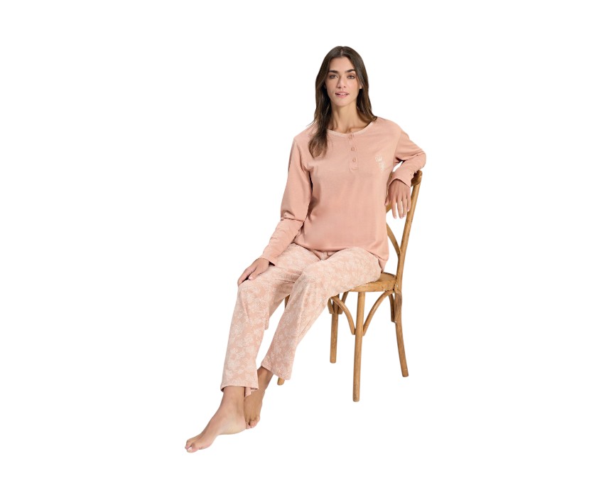 IMG-20260216-WA0253 Poleren Women’s Turkish Cotton Pyjama - Dusty Rose - Image 1