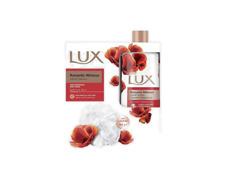 Lux Body Wash Romantic Hibiscus With Loofah 250 ml Lux Body Wash Romantic Hibiscus With Loofah 250 ml - Image 1