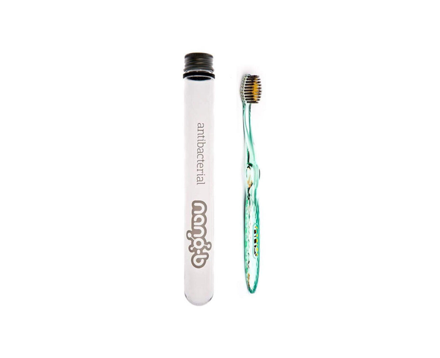 Nano B Toothbrush Gold Green Medium Nano B Toothbrush Gold Green Medium - Image 1