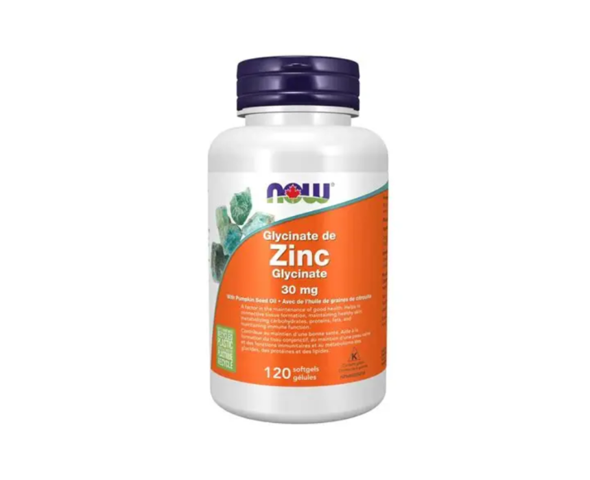 Now Zinc glycinate 30mg 120 Capsules Now Zinc glycinate 30mg 120 Capsules - Image 1