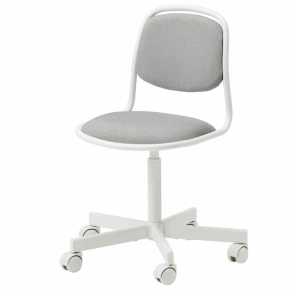 ÖRFJÄLL Children's desk chair, white/Vissle light grey