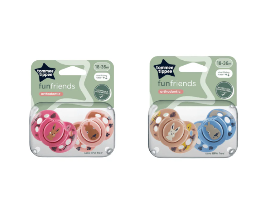 Tommee Tippee 2x Fun Soothers 18–36m Tommee Tippee 2x Fun Soothers 18–36m - Image 1